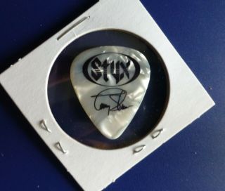 Authentic Styx Tommy Shaw 2014 Tour Guitar Pick Pic Styxworld