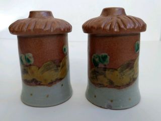 Iron Mountain Stoneware Over The Hills Candle Stick Holder - Set Of 2