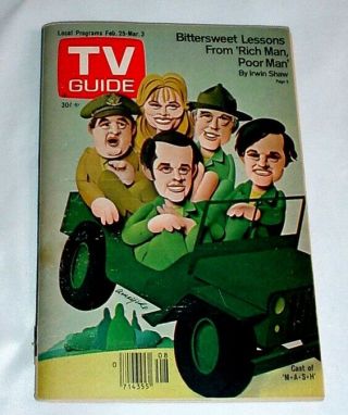 Tv Guide • M A S H • Feb 25,  1978 • Alan Alda & Mash Cast
