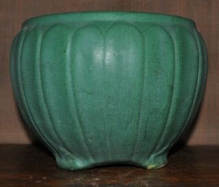 Vintage Matte Green Arts & Crafts Pottery Jardiniere Weller Zanesville Roseville