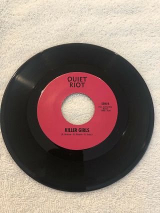 Quiet Riot Slick Black Cadillac/killer Girls Record 45 Rare Look Rare