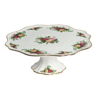 Royal Albert Old Country Roses Pedestal / Footed Cake Plate Stand - / Box