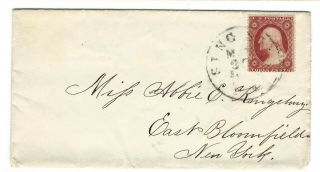 US Stamp Scott 25 26 26A 1857 3 Cent Sing Sing,  NY.  Canc.  NY.  on Cover 2