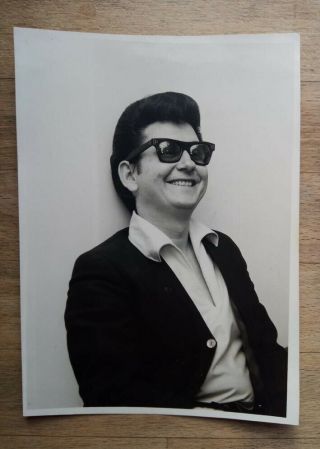 Roy Orbison Vintage Photo 1960s,  Great Shot,  Press Ink Stamp On Back