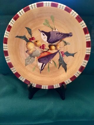 Lenox Winter Greetings Everyday Salad Plate 8.  5 " Colorful Nuthatches