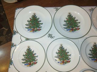 CUTHBERTSON CHRISTMAS TREE ENGLAND SETTING OF 4 SALAD,  DINNER PLATES, 2
