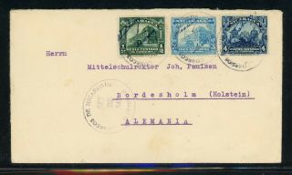 Nicaragua Postal History: Lot 51 1934 7½c Franking Bluefields - Bordesholm $$$