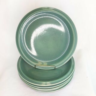 Red Wing Pottery Vintage Village Green Luncheon Plates S/6
