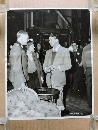 Compton Bennett Directs Maria Schell And Marius Goring Orig Candid Photo 1952