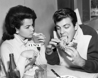 Annette Funicello And Fabian Eating Bagels Photo