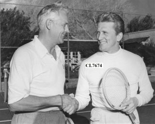Kirk Douglas And Charlie Farrell After Tennis Match At Racquet Club Palm Springs