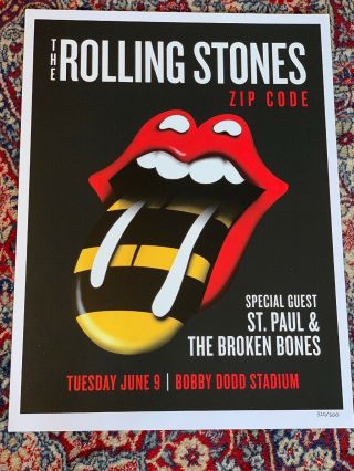 The Rolling Stones Zip Code Tour Poster 2015 Bobby Dodd Atlanta Georgia Ltd 320