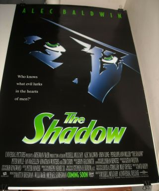 Rolled 1994 The Shadow Advance 1 Sheet Movie Poster 2 Side Hi Grade Alec Bladwin