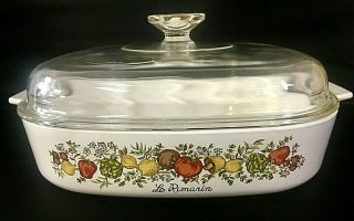 Corning Ware Spice Of Life Square Casserole A - 10 - B With Lid A - 12 - C Near