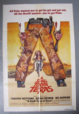 A Small Town In Texas Susan George Timothy Bottoms Motorcycle 1976 Movie Poster