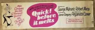 Quick Before It Melts George Maharis 1965 24x82 Movie Poster Banner