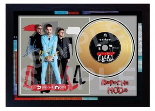 Depeche Mode Spirit Mini Gold Vinyl Cd Record Signed Framed Photo Print