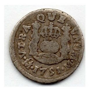 Mexico 1/2 Real 1751 (91.  7 Silver) Coin