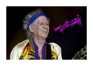 Keith Richards 6 A4 Signed Mounted Photograph Picture Poster Choice Of Frame