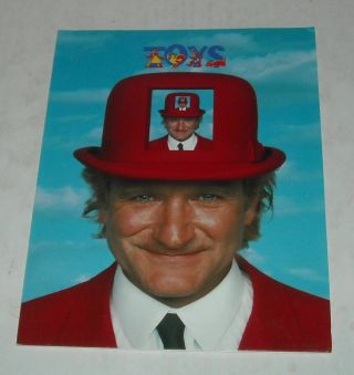 1992 Robin Williams - Toys Movie Promo Press Kit With 4 B/w Photos In Folder