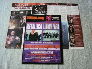 Download Festival 2004 Advert Terrorizer Review - Metallica,  Linkin Park.