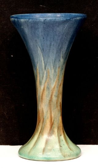 Peters & Reed Vintage Blue Landsun Arts Crafts Zane Ware Pottery Vase