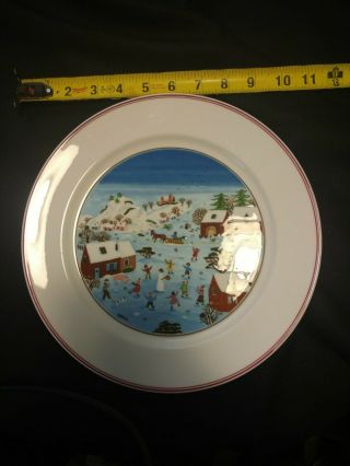 Vintage Villeroy And Boch 1748 Laplau Naif Christmas 10.  5 " Plate Luxembourg