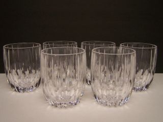 Mikasa Park Lane 6 Double Old Fashioned Glasses Crystal Clear Retired Perfect