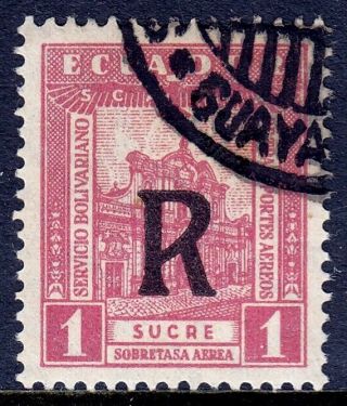 Ecuador — Scott Cf2 — 1929 Air Post Registration Issue — Used/cto — Scv $55
