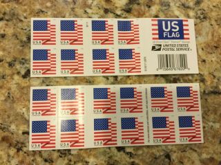Two (2) Book Of Usps First Class Us Forever Postage Stamps - 40 Stamps Total