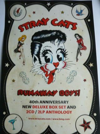 Stray Cats Runaway Boys 40th Promotional Poster