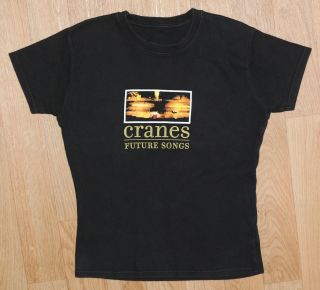 Vintage Cranes Future Songs Ladies T Shirt The Cure Goth Shoegaze Cocteau Twins