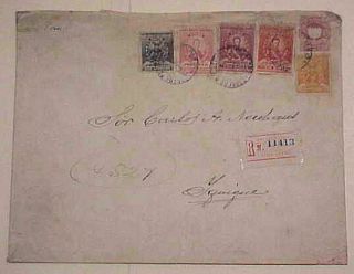 Peru 1903 B/s Iquique Registered Cover