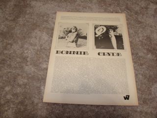 Bonnie And Clyde 1967 Oscar Ad With Faye Dunaway,  Warren Beatty,  Estelle Parsons