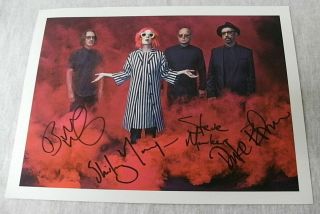 Garbage Fully Signed Colour Photo 12x9 [shirley Manson / Butch Vig / 2.  0]