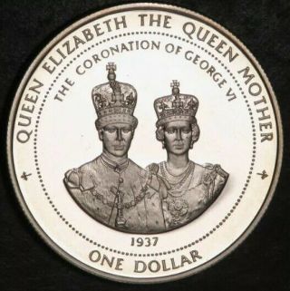 1996 Bermuda 1 Dollar Silver Crown Proof 28.  28 Grams.  925 Silver
