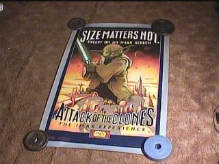 Attack Of Clones Imax Rolled Ds 27x40 Orig Movie Poster Yoda Star Wars Scarce