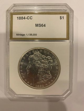 1884 Cc Us Morgan Silver $1 One Dollar Pci Collector Coin