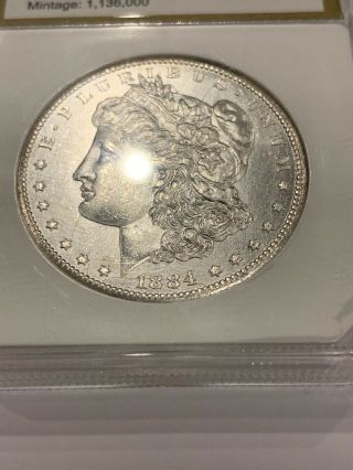1884 CC US Morgan Silver $1 One Dollar PCI Collector Coin 2