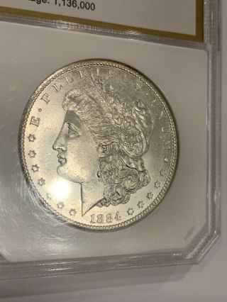 1884 CC US Morgan Silver $1 One Dollar PCI Collector Coin 3