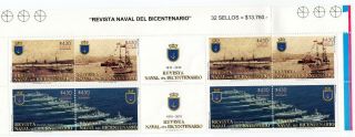 Chile 2010 Navy 200 Years Independance Mnh Two Rows With Label