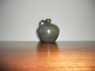 Mid Century Ben Owen Frog Skin Green Ceramic Vase Jug