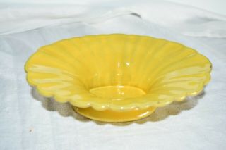 Vintage Catalina Island Pottery Footed Yellow Bowl