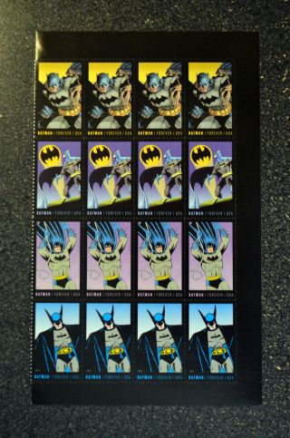 2014usa 4932 - 4935 Forever - Batman - Block Of 16 Postage Stamps Nh Comic