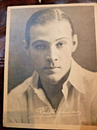Vintage Rudolph Valentino Signed Photo 6.  5 " X 8.  5 "
