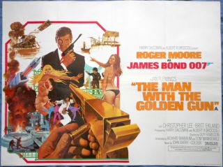 The Man With The Golden Gun Movie Poster Roger Moore James Bond Christopher Lee