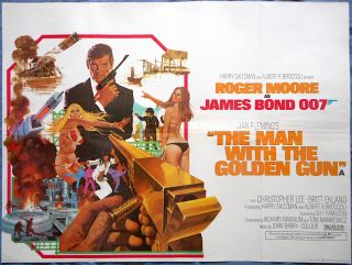 THE MAN WITH THE GOLDEN GUN MOVIE POSTER Roger Moore James Bond Christopher Lee 2