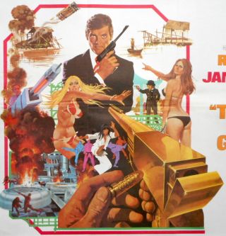 THE MAN WITH THE GOLDEN GUN MOVIE POSTER Roger Moore James Bond Christopher Lee 3
