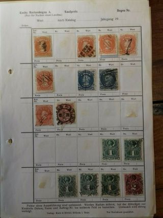1880 - 1930 Chile.  Accumulation Of Mostly On 10 Old Approval Pages.