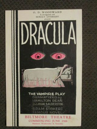 Dracula - 1928 Theater Play Handbill / Program - Bela Lugosi